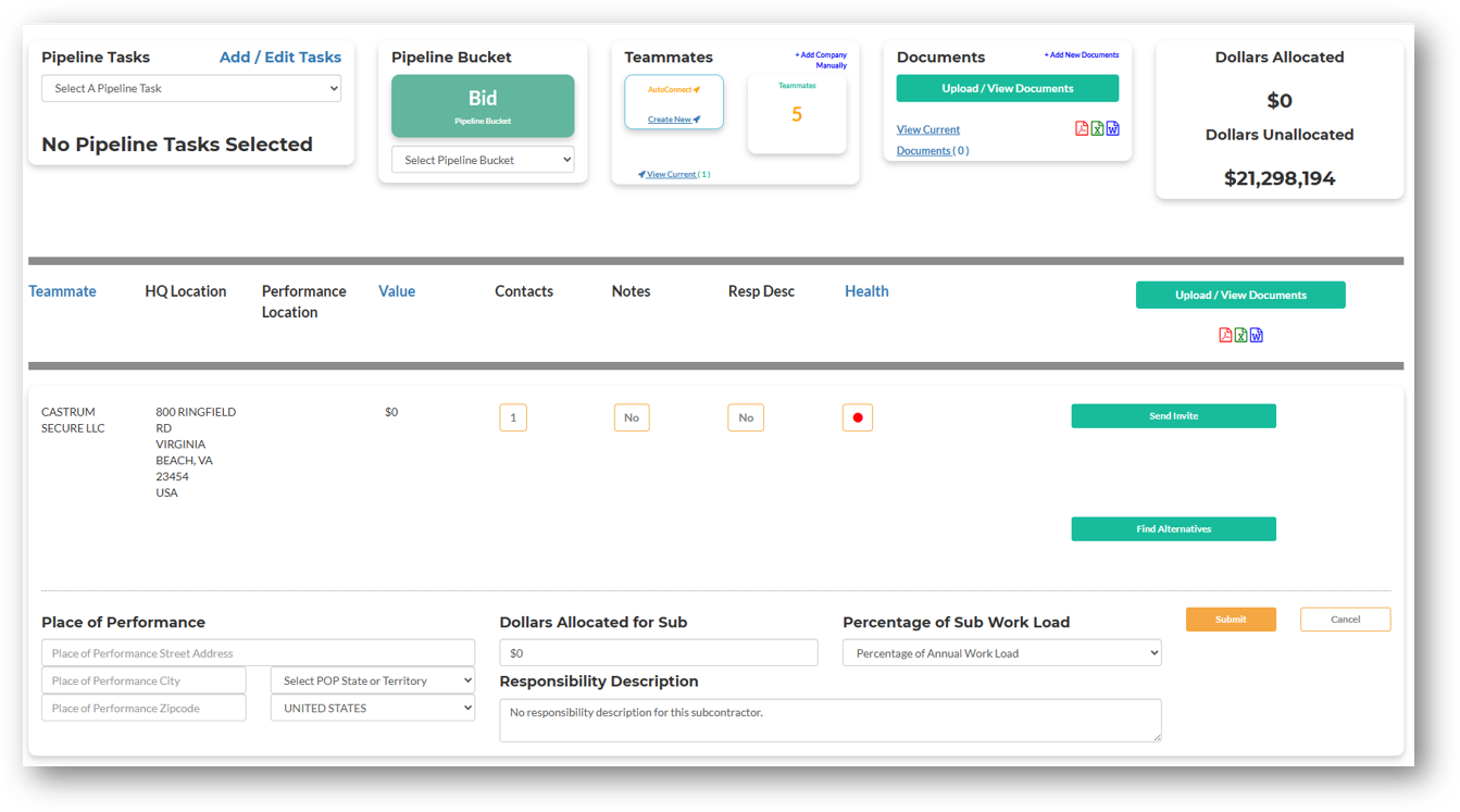 TeamingPro Pipeline Dashboard